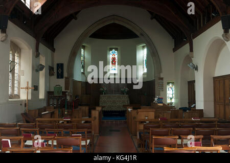 St. Michael and All Angels Church, All Stretton, Shropshire, England, UK Stock Photo