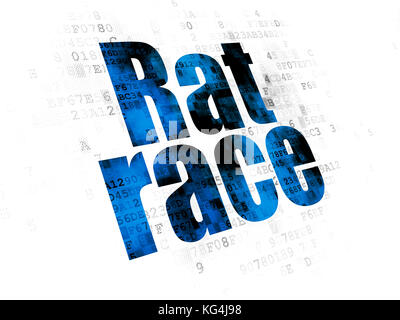 Finance concept: Rat Race on Digital background Stock Photo