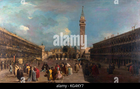 Francesco Guardi  Venice: Piazza San Marco Stock Photo