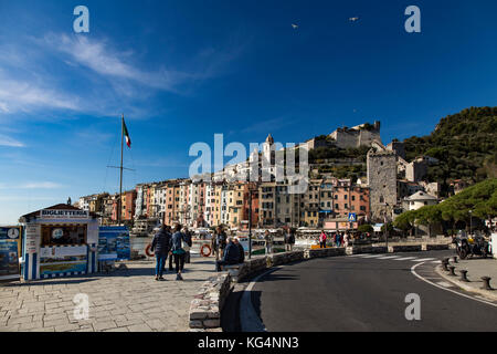 Portovenere Tourist resort of the Ligurian Riviera Stock Photo