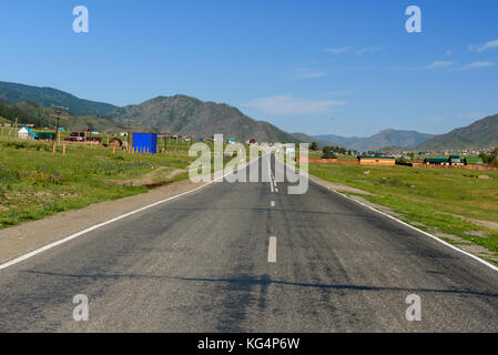 View of Chuysky Trakt or Chuya Highway. Altai Republic, Siberia. Russia Stock Photo