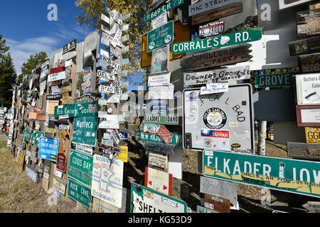 Watson Lake, Signpost Forest, Yukon, Canada Stock Photo