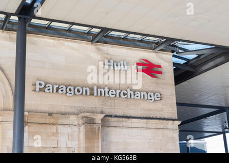 Paragon Interchange integrated rail and bus station in Hull city centre, Kingston upon Hull, England, UK Stock Photo