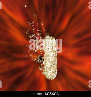Destruction of bacterium, conceptual illustration Stock Photo - Alamy