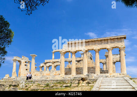 Temple of Aphaia, Aegina Island, Greece Stock Photo