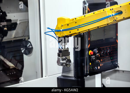 Fully automated CNC machining Stock Photo