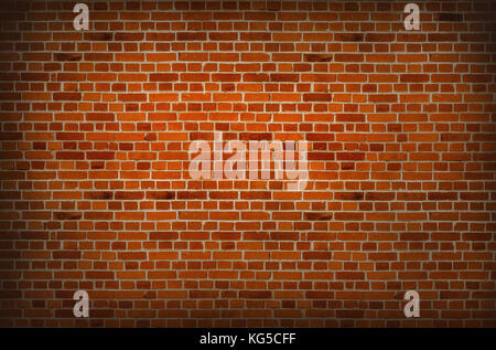Weathered texture of stained old dark brown and red brick wall background, grungy rusty blocks of stone-work technology, colorful horizontal architect Stock Photo