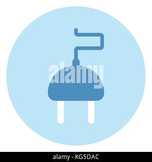 Plug Or Socket Icon On Blue Background Stock Vector