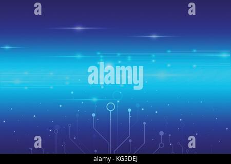 abstract digital technology with blue light background vector design,circuit Stock Vector