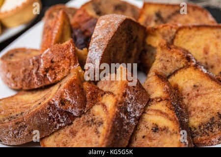 Tasty sweet homemade traditional fruit cake Stock Photo