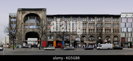 Berlin, Mitte, The former Kunsthaus Tacheles (former Wertheim) in linear representation, squatting of the art scene of Berlin, Streetline multiperspective photography, Stock Photo