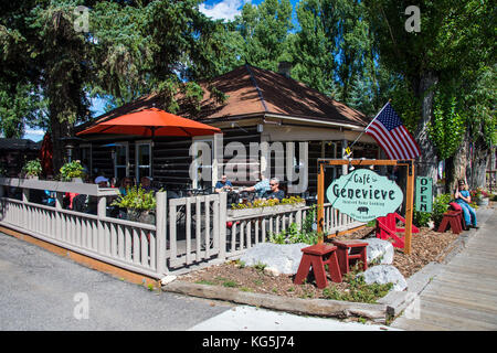 Cafe in Jackson Hole, Wyoming, USA Stock Photo