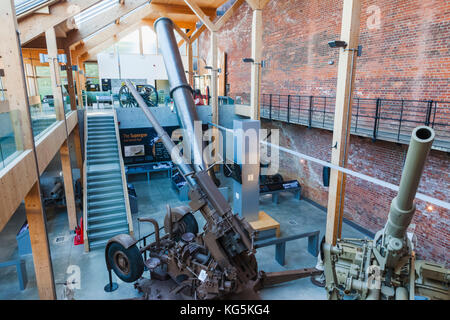 England, Hampshire, Portsmouth, The Royal Amouries Military Museum Fort Nelson, Interior View Stock Photo
