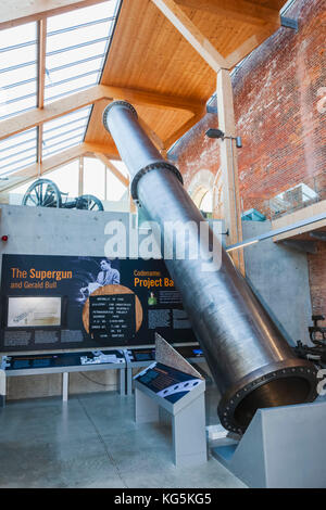 England, Hampshire, Portsmouth, The Royal Amouries Military Museum Fort Nelson, Project Babylon Supergun Stock Photo