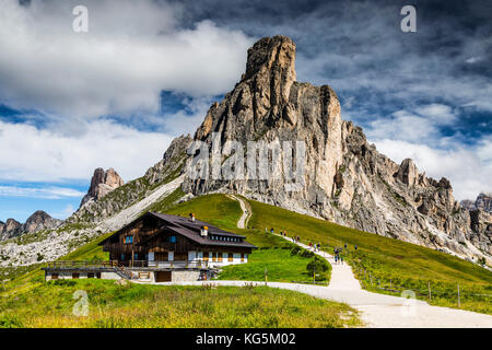 Europe, Italy, Alps, Dolomites, Mountains, Veneto, Belluno, Giau Pass Stock Photo