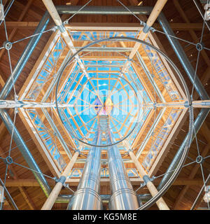 Inner detail in the Wilhelm Swarovski observation tower at Grossglockner, Kaiser-Franz-Josef-Hoehe, Austria Stock Photo