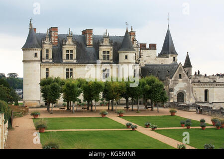 Renaissance chateau of Amboise by the River Loire, France Stock Photo