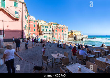 Boccadasse is an old mariners' neighbourhood of the Italian city of Genoa, Liguria, Italy Stock Photo