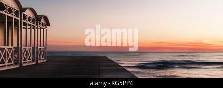 sunset on jetty, ostia, Rome, Italy Stock Photo