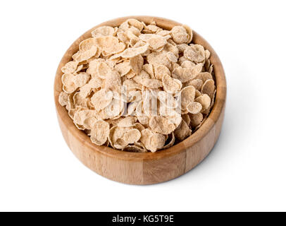 Bowl of oat flakes isolated on white background Stock Photo