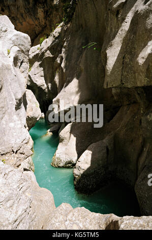 The Styx, a mini canyon in the Verdon Gorge along the Imbut trail, France Stock Photo