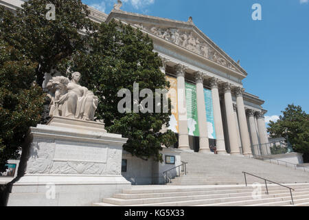 The National Archives building in Washington DC, United States. Stock Photo