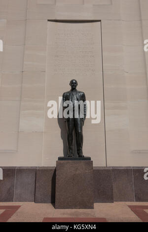 The statue at the base of the Robert A. Taft Memorial and Carillon, Washington DC, United States. Stock Photo