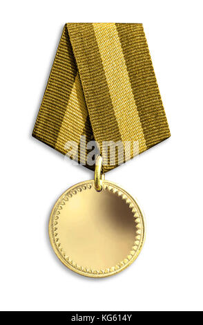 patterns medal isolated on white background with clipping path Stock Photo