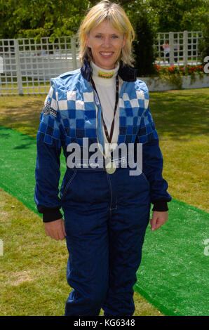 Nettie Mason,wife of Pink Floyd drummer Nick Mason at the Goodwood Festival of Speed, Sussex, England UK 2004 Stock Photo