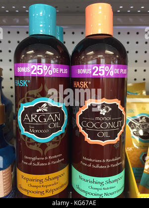 Hask Brand Shampoos at Duane Reade Drugstore, NYC, USA Stock Photo