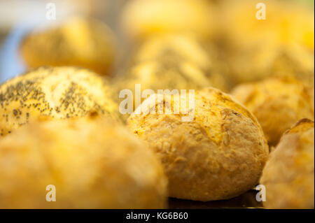 Fresh hot buns Stock Photo