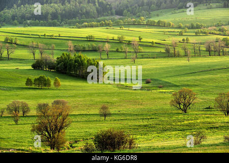 Dolny Slask, Silesia, Suche Mountains, Wałbrzych Mountains, Middle Sudetes, landscapes, natural, spring, Polska, Poland, Stock Photo