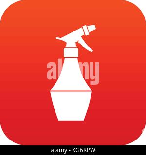 Spray bottle for flower icon digital red Stock Vector
