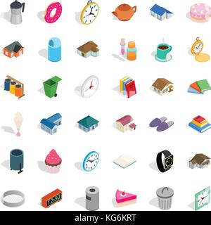 Book icons set, isometric style Stock Vector