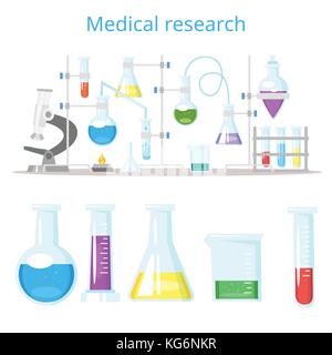 concept for chemical laboratory research Stock Vector