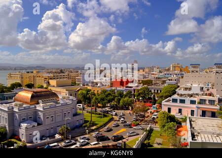 San Juan, Puerto Rico - January 2015: View of Old San Juan Stock Photo