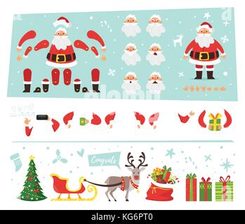 Santa Claus for animation Stock Vector