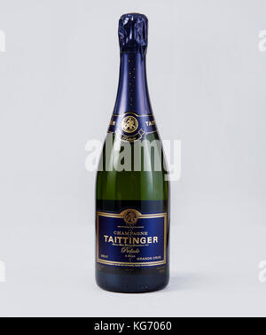 Bottle of Taittinger Champagne Stock Photo