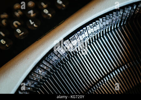 Old typewriter, close up Stock Photo