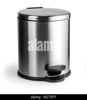 trash can isolated on white background with clipping path Stock Photo