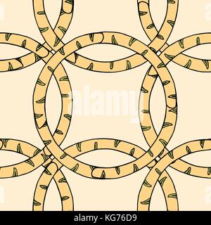 Seamless floral pattern of branches circle. Hand drawn elements for greeting cards, posters, invitations, menu, paper, textiles, clothes, web design. Stock Vector