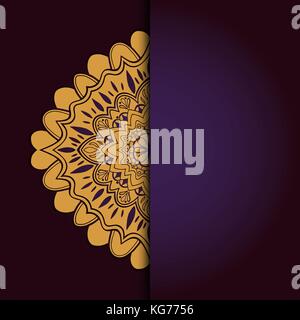 Abstract vector circle floral ornament. Lace pattern design. Vintage ornament on background. Vector Illustration Stock Vector
