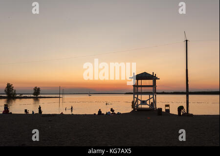 Summer evening at Britannia Beach, Ottawa, Canada Stock Photo