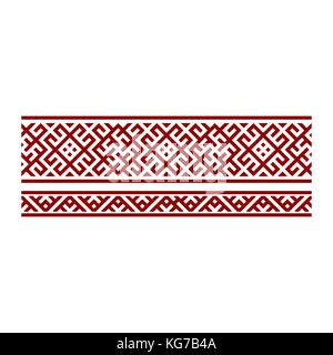 Traditional embroidery. Vector illustration of ethnic seamless ornamental geometric patterns for your design Stock Vector