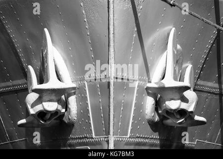 Halifax, Canada - August 29, 2017: The HMCS Sackville, a flower-class Corvette that served as an escort ship during World War Two. Stock Photo