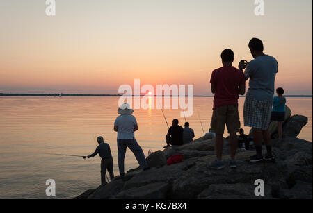 Summer evening at Britannia Beach, Ottawa, Canada Stock Photo