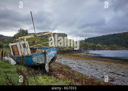 Wreck of fishing boat Darna Corum disintegrating on the beach at