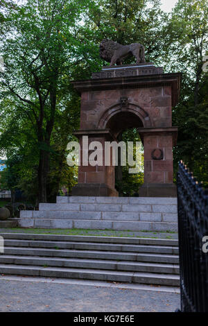 Halifax, Canada - August 29, 2017: The Old Burying Ground opened in 1749 is a National Historic Site of Canada and listed in the Nova Scotia Heritage  Stock Photo