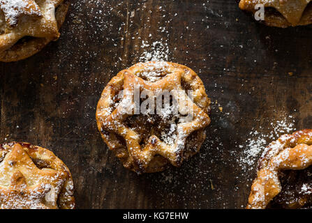 Traditional homemade mince pies. Christmas baking Stock Photo