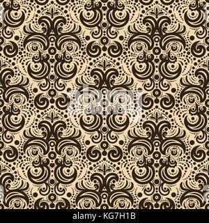 Seamless pattern with swirls in vintage style Stock Vector